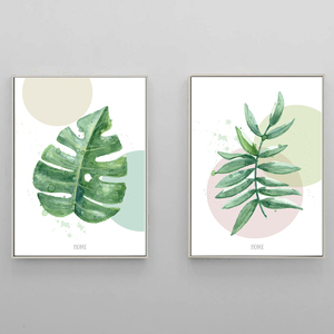 Affiche sur toile de plantes tropicales vertes modernes, tableau d'art mural, décor de salon, peinture à l'huile sur toile, affiches et imprimés, photo d'art - Product Image 6