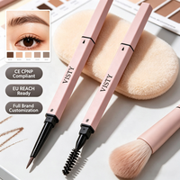 Crayon à sourcils carré VISTY Private Label, application douce et portable, 5 couleurs, certifié ISO22716 CPNP, vente en gros
