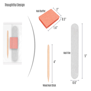 3pcs Set Mini Nail File Buffer Files for Nail Manicure Pedicure Kit 100/180 Nail File Orange Sticker