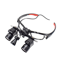 5X Electric Metal Dental Loupes Head Mounted Magnifying Glass with LED Light Medical Headlight for Dentist