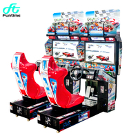 2 42 pouces écran hd électronique conduite dépasser double 2 joueurs simulateur monnayeur machine de jeu de course de voiture d'arcade