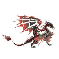 Model Puzzle 3D Naga Pemadam Kebakaran Besar Berbahan Logam 497-Piece, Mainan Edukasi DIY untuk Anak-Anak & Remaja
