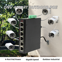 Conmutador de Red Industrial ONV Unmanageable para Exteriores de 6 Puertos POE 10/100/1000Mbps Full-Duplex y Half-Duplex ONV-IPS33064P 16Gbps
