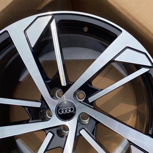 Jantes forgées en stock 18 19 20 21 pouces Noir brillant avec accents rouges 5x112 66,6 mm pour <span class=keywords><strong>Audi</strong></span> RS3 RS5 RS6 RS7 A3 A4 A5 A6 A7 - Product Image 5