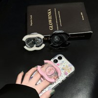 Support de téléphone flexible de style designer de luxe, support pliable en plastique ABS 3D, logo personnalisé, support magnétique pour iPhone