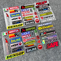 Feuille d'autocollants en vinyle personnalisée pour publicité extérieure, logos, étiquettes décoratives, découpées, pour moto, vélo, bagages, ordinateur portable, voiture, dessins animés