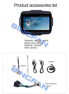 9 Inch Android 10 GPS Đa Phương Tiện <span class=keywords><strong>Player</strong></span> Cho Jeep Renegade 2016-2018 Với <span class=keywords><strong>USB</strong></span> AUX Wifi Hỗ Trợ Camera Chiếu hậu OBD2 - Product Image 2