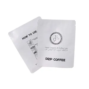 Amostra pacote plástico heat-seal alumínio folha café instantâneo saquinho personalizado chá saco envelope gotejamento café saco gotejamento café malote