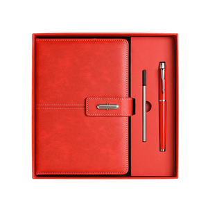 Tùy chỉnh A5 bìa cứng da dập nổi Tạp Chí 100 sheets Linen bìa từ may ràng buộc Hộp Bút Bộ Quà Tặng máy tính xách tay - Product Image 5