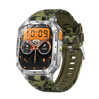 Montre connectée AK103, écran HD IPS de 2,01 pouces, mémoire 128 Mo, BT 5.2, appels, étanche IP68, montre de sport et de fitness pour affaires, boussole, silicone
