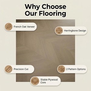 <span class=keywords><strong>Parquet</strong></span> en chêne blanc français à chevrons, style enchevêtrement, multicouche, pour intérieurs de luxe, salons et parcs - Product Image 3