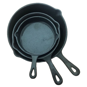 3 pezzi all'ingrosso Set di padella in ghisa padella per uova fritte con manico di olio vegetale - Product Image 3