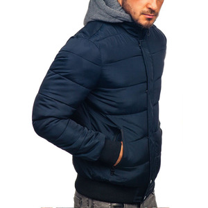 Vente en gros mode veste décontractée noire avec sweats à capuche en polaire vestes pour hommes de Chine fournisseur manteaux d'hiver pour hommes - Product Image 4