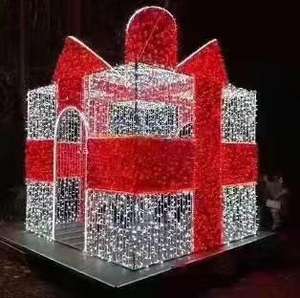 Arche lumineuse LED 3D étanche IP65 pour Noël, motif décoratif extérieur, boîte cadeau de Noël pour décorations festives de Noël - Product Image 1