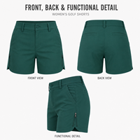 Shorts de golf personnalisés pour femmes, coupe performance, à bouton unique, séchage rapide, pour golfeuses, entraînement quotidien