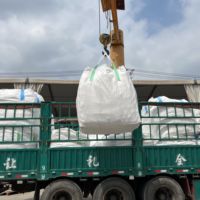 Bolsa Jumbo de 1.5 Toneladas, Supersaco de 1000 kg, 100% Polipropileno, Bolsas FIBC de Plástico Antiestático, con Banda de Refuerzo, Fondo Plano, Big Bag