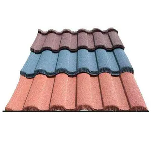 Leichte Aluzinc-Dachfarbe Metall-Dachplatten Anti-Verlauf Stein beschichtet gewellte Milano-Fliesen günstiges Baumaterial