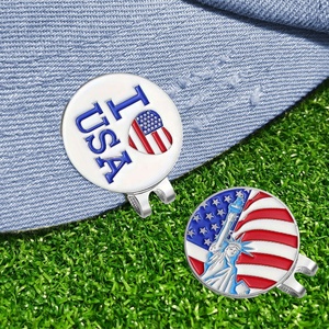 Marcador de Pelota de <span class=keywords><strong>Golf</strong></span> Personalizable con Diseño de Águila y Bandera Americana, Precio de Fábrica, 25mm, Tamaño Estándar, Marcador de Posición de Pelota de Metal - Product Image 3