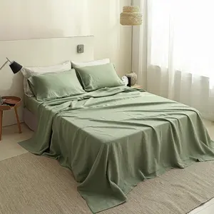 环保定制床上用品床单套装41纯色印花高品质袋装床单婴儿床床单