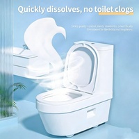 Échantillon Gratuit de Papier Toilette Jetable 100% en Fibre de Bois Vierge, 3 Plis, Super Doux, Soluble dans l'Eau