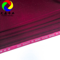 Velours coréen métallisé uni en polyester de 54 pouces, meilleure qualité de tissu de WS-5000M modèle en micro velours métallique pour robe, vente en gros