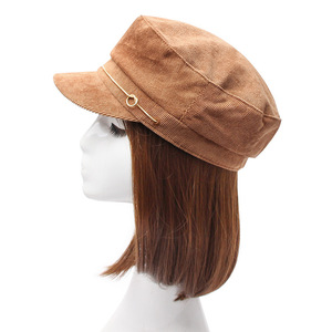 Gorro de Pana con Visera, Unisex, Color Sólido, Casual, Primavera-Otoño, 56-58CM, Transpirable, de Algodón - Product Image 3