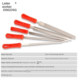 Lime diamantée carrée de qualité industrielle, 6 et 12 pouces, en oxyde d'aluminium, à coupe brute et à coupe raspée, pour polissage et entretien - Product Image 2