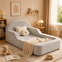 Lit en mousse pour enfants avec cadre rembourré en mousse haute résilience pour la chambre des enfants et l'usage domestique en intérieur