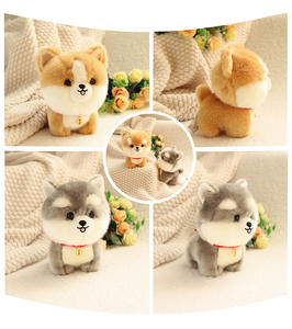 Peluche réaliste super douce en velours, adorable <span class=keywords><strong>chiot</strong></span> Corgi Bichon Husky pour filles, jouet réconfortant - Product Image 3