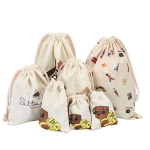 Wholesale Custom Logo Size <b>White</b> <b>Black</b> Canvas Dust Pouch Large Capacity <b>Muslin</b> Cotton Canvas Drawstring Closure Gift Storage Bag - Product Image 1