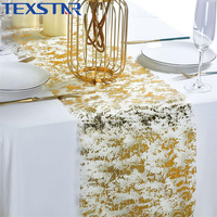Chemin de Table Scintillant en Tulle Métallique Imprimé Toile d'Araignée pour Décoration de Mariage ou Fête d'Anniversaire