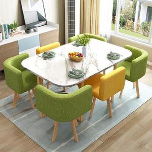 Juego de Mesas de <span class=keywords><strong>Restaurante</strong></span> de Metal Económicas de Diseño Moderno para Uso Comercial en Restaurantes de Comida Rápida con 4 Sillas - Product Image 5