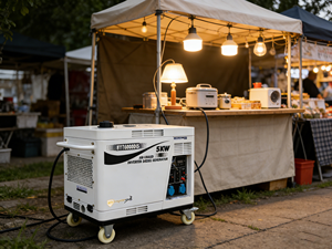 Générateur diesel silencieux de haute qualité 5 kVA, unité de secours domestique <span class=keywords><strong>pour</strong></span> travaux extérieurs, vente directe d'usine, haute puissance 50/60 Hz 418 cm³ - Product Image 2