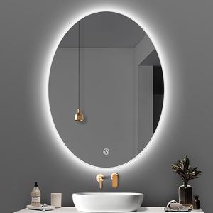 Espejo de Pared Ovalado Grande con Retroiluminación LED, Mueble con Luz LED para Baño, Espejo de Maquillaje - Product Image 2