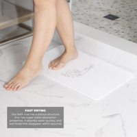 Tapis de séchage en pierre de diatomite FIGOO - Antibactérien, antidérapant, pour entrée, porte, cuisine, salle de bain