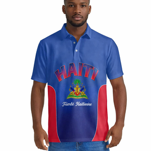 Polo de Mayoreo de Primera Calidad para Fanáticos del Fútbol Haitiano, Mundial 2026, Polo de la Selección Haitiana - Product Image 2