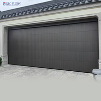 Porte de garage en alliage d'aluminium Fuson, surface finie, isolation thermique, résistance au vent, insonorisation