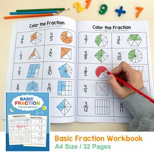 Libro <span class=keywords><strong>de</strong></span> Actividades <span class=keywords><strong>de</strong></span> Fracciones Matemáticas para Mejorar las Habilidades Matemáticas <span class=keywords><strong>de</strong></span> 3.º, <span class=keywords><strong>4</strong></span>.º y 5.º Grado, Cuaderno <span class=keywords><strong>de</strong></span> Ejercicios <span class=keywords><strong>de</strong></span> División - Product Image 2