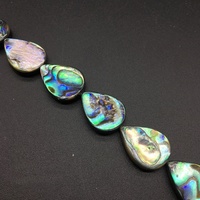 Perles en coquille d'ormeau naturel en gros, ovales, avec trous, pour Feng Shui, bijoux DIY, colliers et accessoires d'oreille