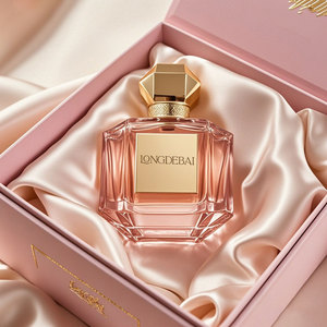 Chai nước hoa thủy tinh thiết kế độc đáo, nắp hợp kim kẽm, màu hồng tùy chỉnh, dung tích 30ml, <span class=keywords><strong>50ml</strong></span>, 100ml - Product Image 1