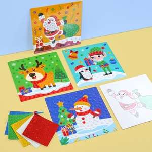 Ensemble de peinture éducatif DIY pour enfants avec autocollants en carton, points circulaires, mosaïque animale 3D stéréoscopique - Product Image 6