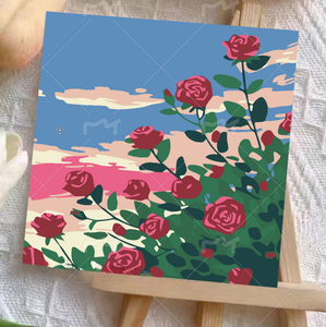 Kit de Pintura por Números para Adultos Principiantes, 20*20cm, Kit de Pintura al <span class=keywords><strong>Óleo</strong></span> DIY, Hermosos <span class=keywords><strong>Paisajes</strong></span> Florales, para Regalos Hechos a Mano - Product Image 1
