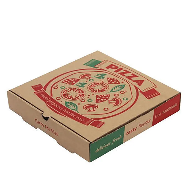 Scatole d'imballaggio della pizza di promozione del cartone ondulato stampate abitudine marrone di multi dimensione