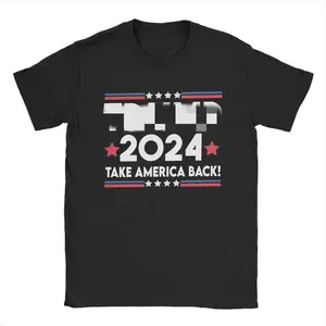 2024总统选举带美国回来t恤短袖Trum p 2024 t恤衣服