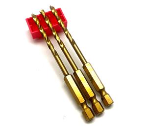 Jeu de 13 forets hélicoïdaux HSS revêtus de titane de haute qualité Apex Manufacturer, tige hexagonale 1/4, 1,5 mm-6,5 mm - Product Image 5