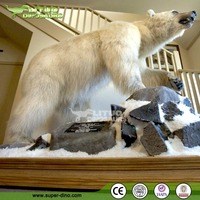Décoration de salle d'achat Animal réaliste Animatronique Ours polaire
