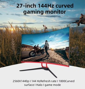 จอแสดงผล LCD สำหรับเล่นเกมขนาด2K โค้ง144Hz LED ความสว่าง500 27นิ้วฐานที่ขายดีที่สุด - Product Image 3