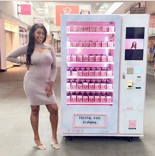 Automatic Cosmetic Beauty Vending Machine Touch Screen Eyelash Custom for Sell Lashes Wigs Nail Gift Boxes Smart Vending Machine
