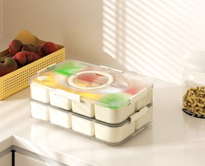 8-compartment food storage <b>container</b> spice box sealed refrigerator freezer storage box portable picnic - Product Image 4