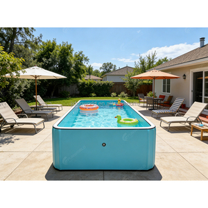 <span class=keywords><strong>Piscine</strong></span> <span class=keywords><strong>gonflable</strong></span> rectangulaire pliable pour plusieurs personnes, avec structure rigide, pour usage domestique - Product Image 6